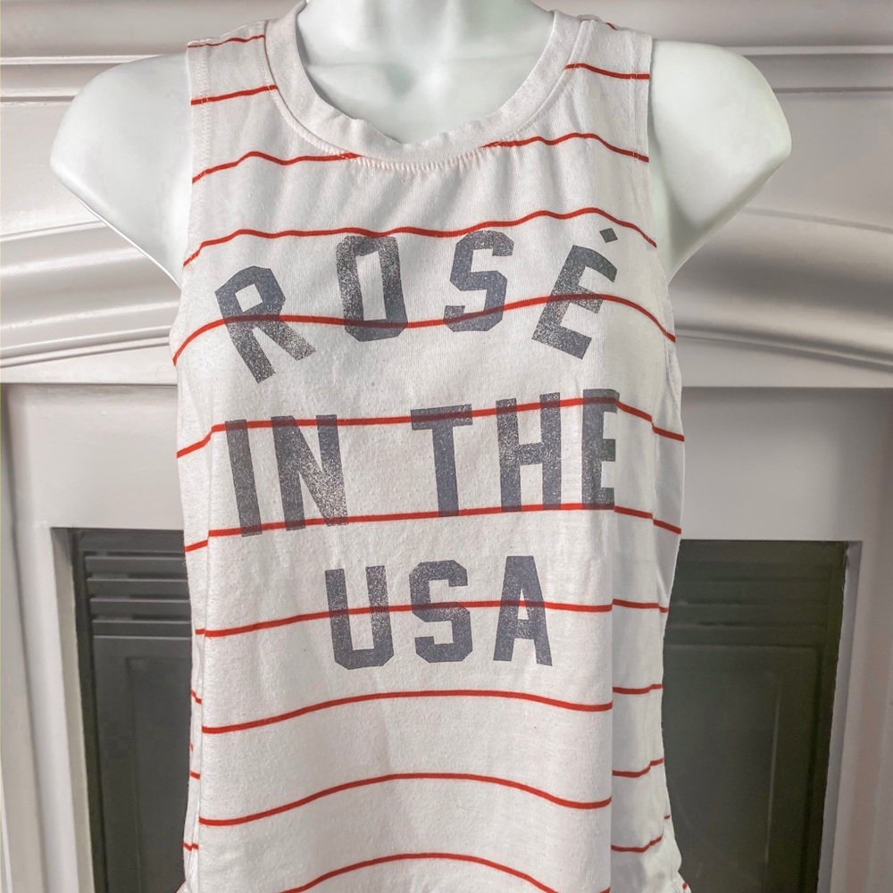 rose in the USA striped tank top